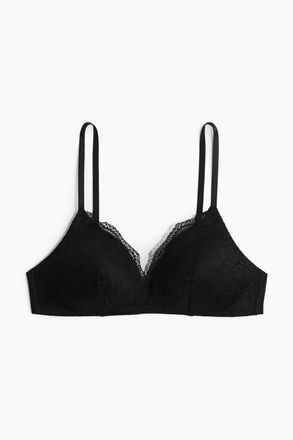 H&M Wattierter b&uuml;gelloser BH aus Spitze - Schwarz