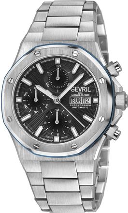 Gevril Group Kingsgate Chronograph Automatic Black Dial Mens Watch 47901B