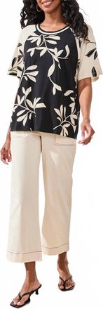 Tribal Short Sleeve Floral Shirt In Onxy