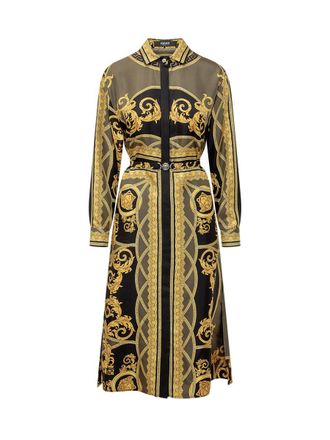 Versace Dress With La Coupe Des Dieux Print
