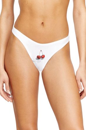 Diesel 3-pack thongs with heart-cherry print - Panties - Woman - White