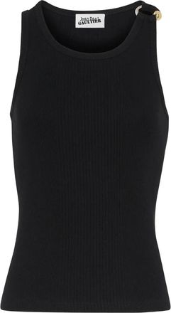 Jean Paul Gaultier Top in cotone a coste - Nero