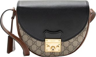 Gucci Beige Gg Supreme Canvas Padlock Saddle Small Shoulder Bag (Authentic Pre-Loved)