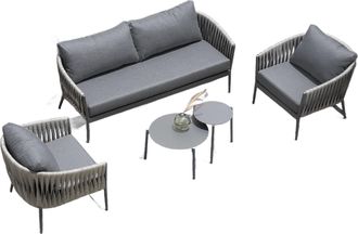 LLR Collection 5-teiliges Design Gartenlounge-Set Shadow
