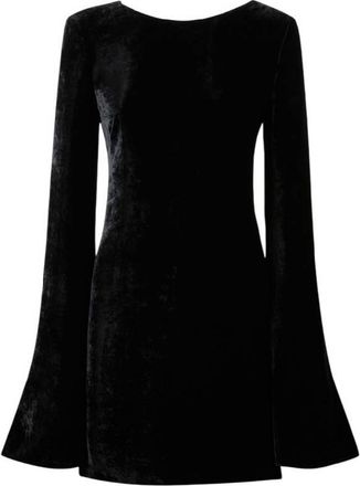 Bally Long-Sleeved Velvet Mini Dress, Brand Size 36 ( US Size 0 )