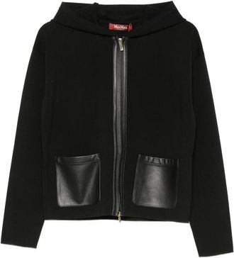 Max Mara Colimbo Leather-trimmed Hoodie