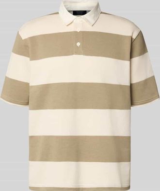 Mc Neal Relaxed Fit Poloshirt im Allover-Look in Beige, Gr&ouml;&szlig;e XXXL