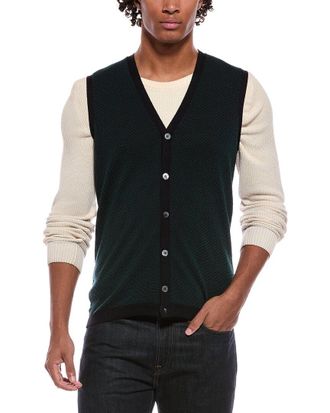 Slowear Slowear Virgin Wool-Blend Cardigan Vest