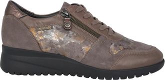 Mephisto Comfortabele leren sneakers in Taupe - Dames - Sneakers - Grijs - 42 1/2 EU - Leer - Schoenen