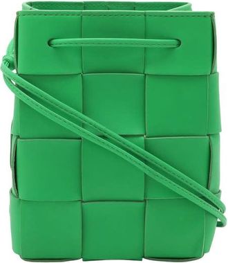 Bottega Veneta Pre-owned Bottega Veneta Small Nappa Maxi Intrecciato Cassette Bucket Bag Ladies 7BHGEBUSTYIZA03W