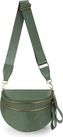 Generic Crossbody Bag for Women and Girls Bum Handbag, Durable Strap Roomy Versatile Mom-Friendly Diaper Bag with Different Pockets (Green)