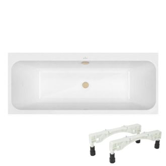 Villeroy & Boch Ba&ntilde;era Villeroy & Boch Architectura De 170 X 75 Cm, Con Instalaci&oacute;n A La Derecha, Patas Y Desag&uuml;e Wirquin Gold