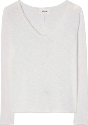 American Vintage Tops, Dames, Wit, M, Katoen, Sonoma Long Sleeve T-shirt