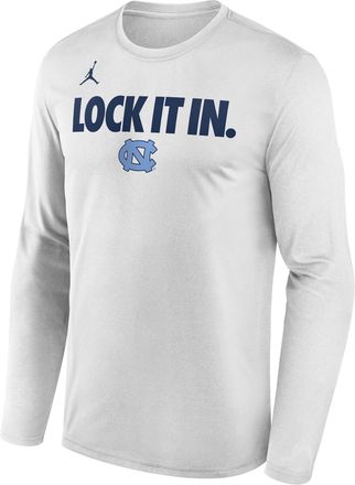 Nike North Carolina 2026 On-Court Bench Nike Mens Dri-FIT College Long-Sleeve T-Shirt in White | M22284P870UNCL-WHT