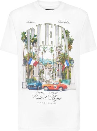 Philipp Plein T-Shirt Ronde Hals - Heren - T-shirts - Wit - 3XL - Katoen - Tops
