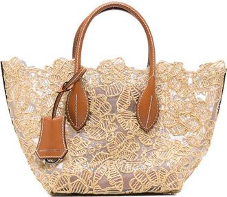 Ermanno Scervino Tote Bag In Beige With Top Handles