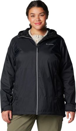 Columbia Womens Switchback Ii Lined Long Jacket Rain, Black, 2X