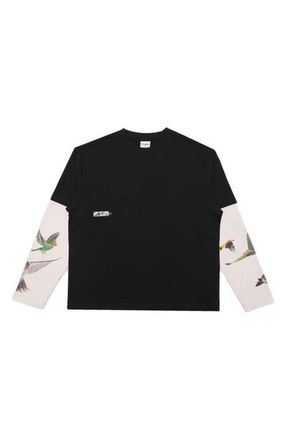 Students Tremonton Layered Look Graphic T-Shirt in Black at Nordstrom, Size Xx-Large