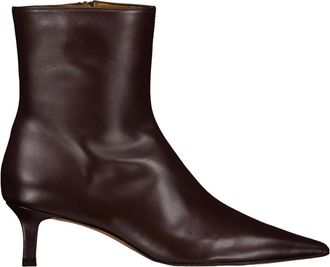Toral Shoes Sofia Enkellaarzen - Dames - Laarzen met Hak - Bruin - 39 EU - Schoenen