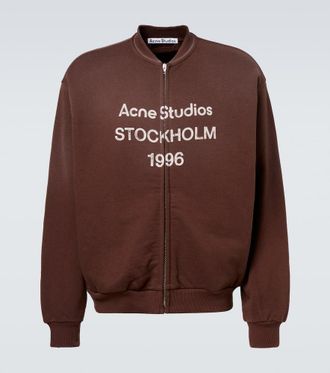 Acne Studios Logo printed cotton-blend sweatshirt