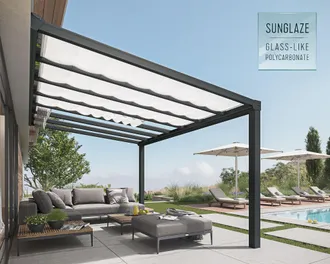 Palram Palram - Canopia Cortina Para P&eacute;rgola Stocholm 3.4x5.2 Blanco
