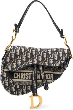 Dior Pre-owned Dior Oblique Embroidered Canvas Saddle Bag Ladies 0G1GOCA7VTTNWVRW