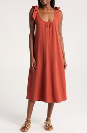 Nordstrom Tie Shoulder Cover-Up in Rust Spice at Nordstrom Rack, Size Small
