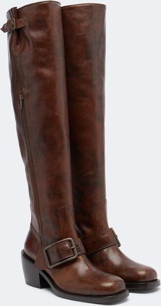 Dries Van Noten Botas mosqueteras de piel
