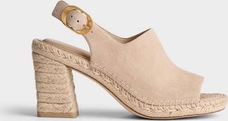 Rag & Bone Womens Gigi Suede Espadrille Sandal In Irish Cream