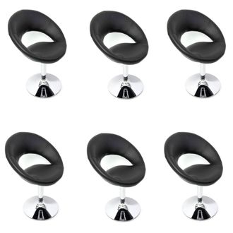 Hhg Hhg - Lote De 6 Sillas De Comedor Silla De Comedor Silla Palermo, Negro