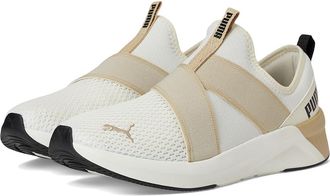 Puma Softride Harli Slip-On Cross Training Shoes Womens Running Shoes Warm White-Toasted Almond-Puma Black : 10.5 B - Medium