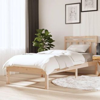 vidaXL Bed Frame without Mattress Small Single Solid Wood vidaXL