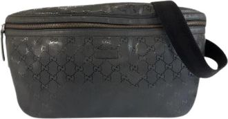 Gucci Pre-owned GG Imprime PVC Heuptas - Heren - Vintage Heuptassen - Zwart - ONE Size - Vintage