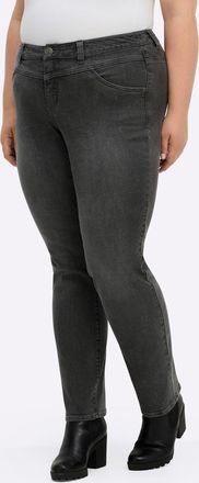 Sheego Bequeme Jeans SHEEGO, Damen, Gr. 40, Normalgr&ouml;ssen, anthrazit, grau, denim, 99% Baumwolle, 1% Elasthan, unifarben, lang, Jeans Bequeme Jeans