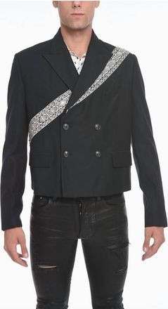 Amiri Double Breasted Guitar Jacket In Black