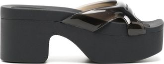Alexander Wang platform-sole open-toe sandals - women - Thermoplastic Polyurethane (TPU)/Rubber - 35 - Black
