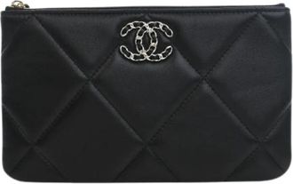 Chanel Pre-owned Clutch - Dames - Vintage Clutch - Zwart - ONE Size - Leer - Vintage