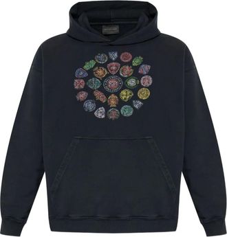 Balenciaga graphic-print hoodie - men - Cotton - S - Black