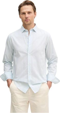 GANT Gestreepte blouse met lange mouwen - Heren - Casual Overhemden - Groen - M - Katoen - Overhemden