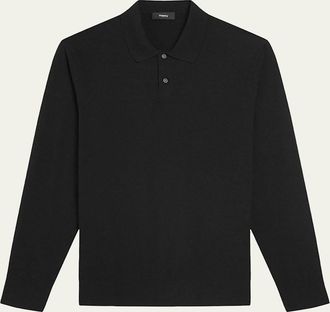 Theory Mens Goris Long-Sleeve Polo Shirt