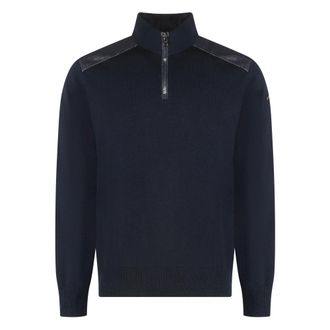 Paul & Shark Paul & Shark, Turtlenecks, male, Blue, Size: 3XL Virgin Wool Sweater