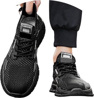 Generic Fashion Sneakers for Men Mens Extra Wide Fit Trainers Jogging Walking Sportschuhe Arch Support Road Running Athletic Non-Slip Outdoor Flat Shoes Gym F