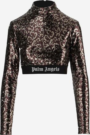 Palm Angels CROP TROP IN SEQUINS