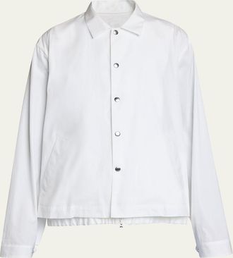 sacai Mens Cotton Poplin Shirt Jacket
