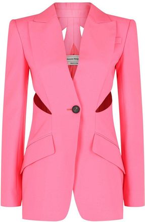 Alexander McQueen Alexander Mcqueen Slashed Single-Breasted Wool Blazer