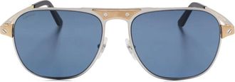 Cartier Occhiali da sole Santos de Cartier con montatura stile pilota - Oro