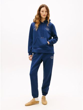 Tommy Hilfiger Womens Monotype Heathered Sweatpant - Preppy Navy - XXL