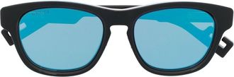 Gucci round-frame tinted sunglasses - unisex - Acetate - 53 - Black