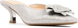Donald J Pliner Kalinna Square Toe Mule in Silver at Nordstrom, Size 8.5