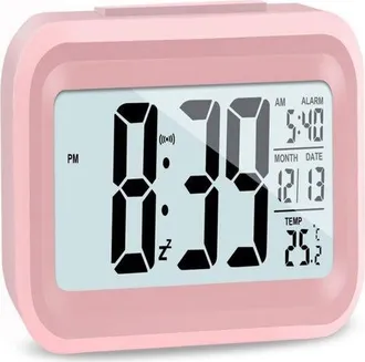 OEM Reloj Despertador Digital De Sobremesa - Jinfgerne - Pantalla Grande Y Brillante, Sensor De Luz, Alarma Potente, Pl&aacute;stico Abs, Port&aacute;til